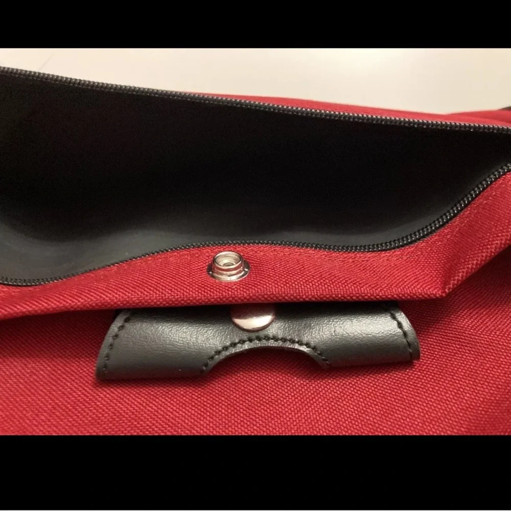 Vintage American Tourister Red Shoulder Bag Carry-On Or Hook Onto Luggage GUC